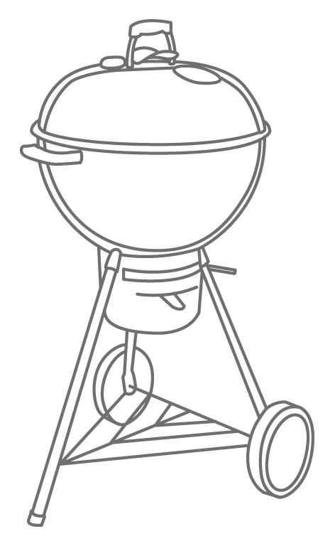 Kettle BBQ-Schutzhülle, Durchmesser 70 cm rund