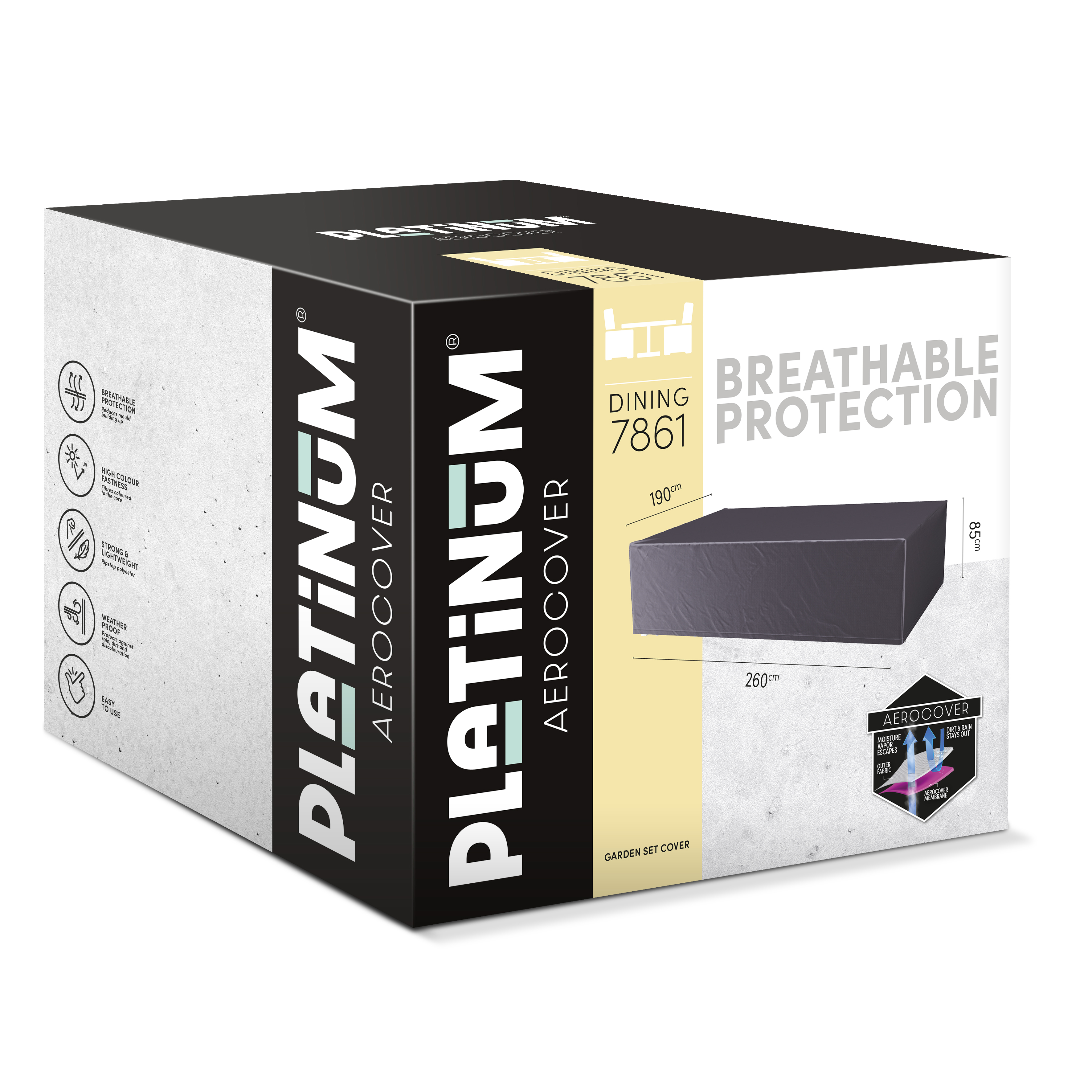 Abdeckplane für Sitzgruppe 260 x 190 H: 85 cm Abdeckplane für Sitzgruppe 260 x 190 H: 85 cm