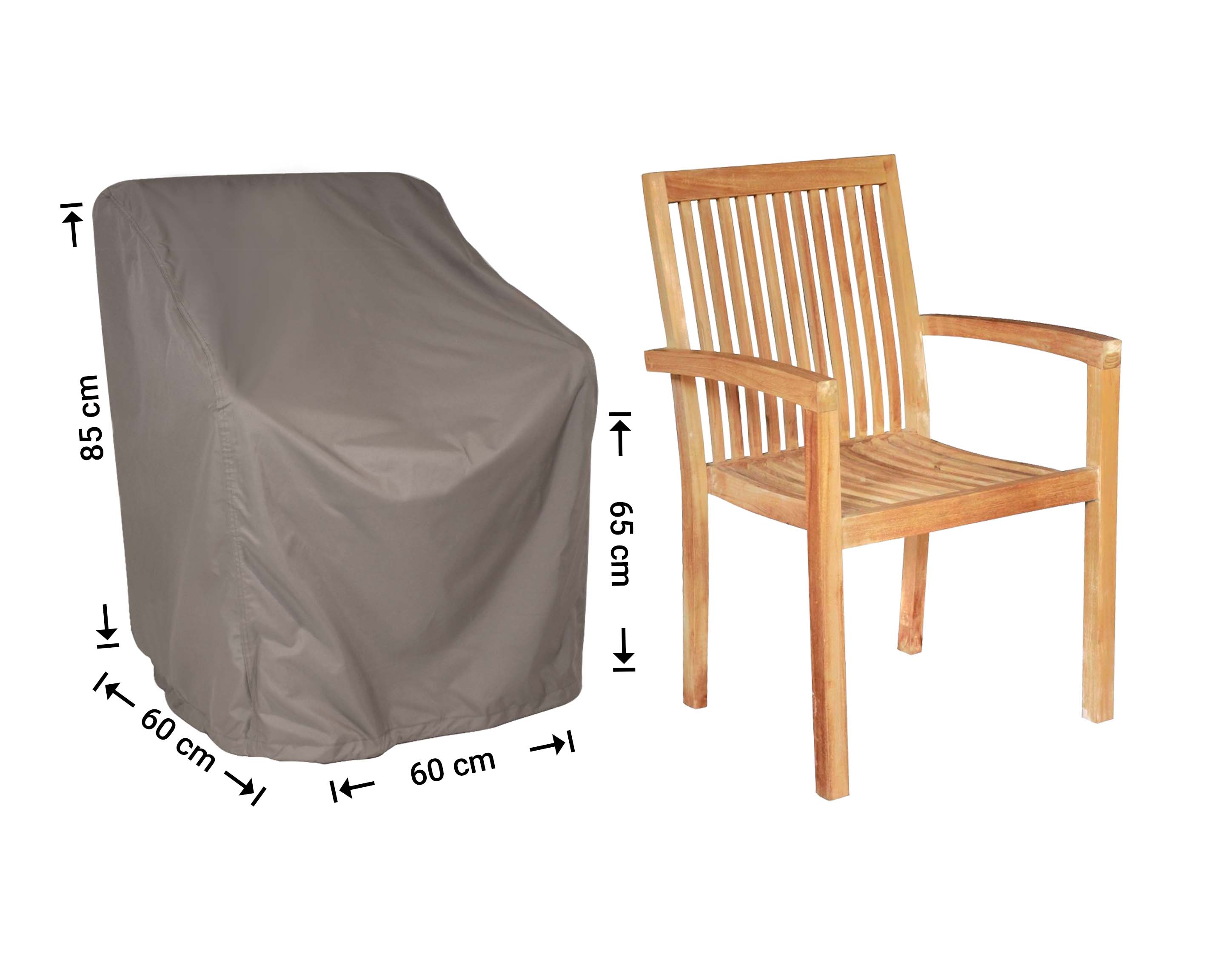 RTGC60_hoesenstoel Afdekhoes voor tuinstoel 60 x 60 H: 85/65 cm