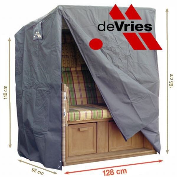 Strandkorbhülle 128 x 95 H: 165 / 140 cm deVries Classic L