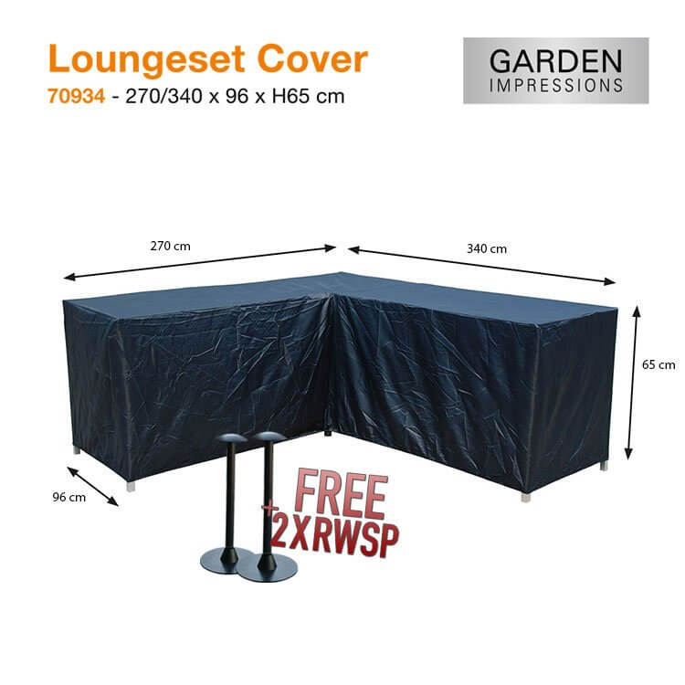 Schutzhülle Lounge Set L-form 340 x 270 x 96 H:65 cm