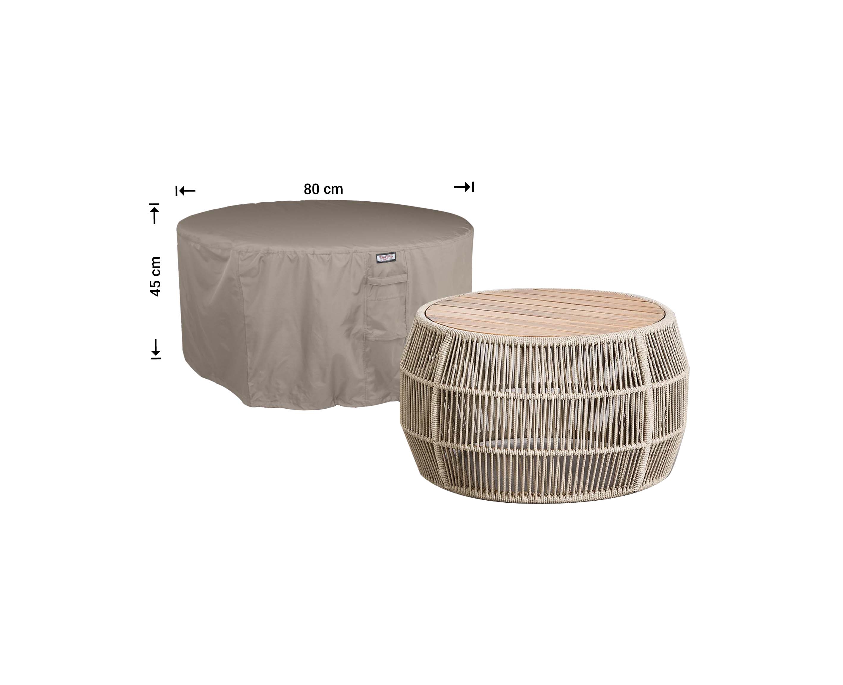 Hülle für runden Tisch Ø 80 H: 45 cm Hülle für runden Tisch Ø 80 H: 45 cm