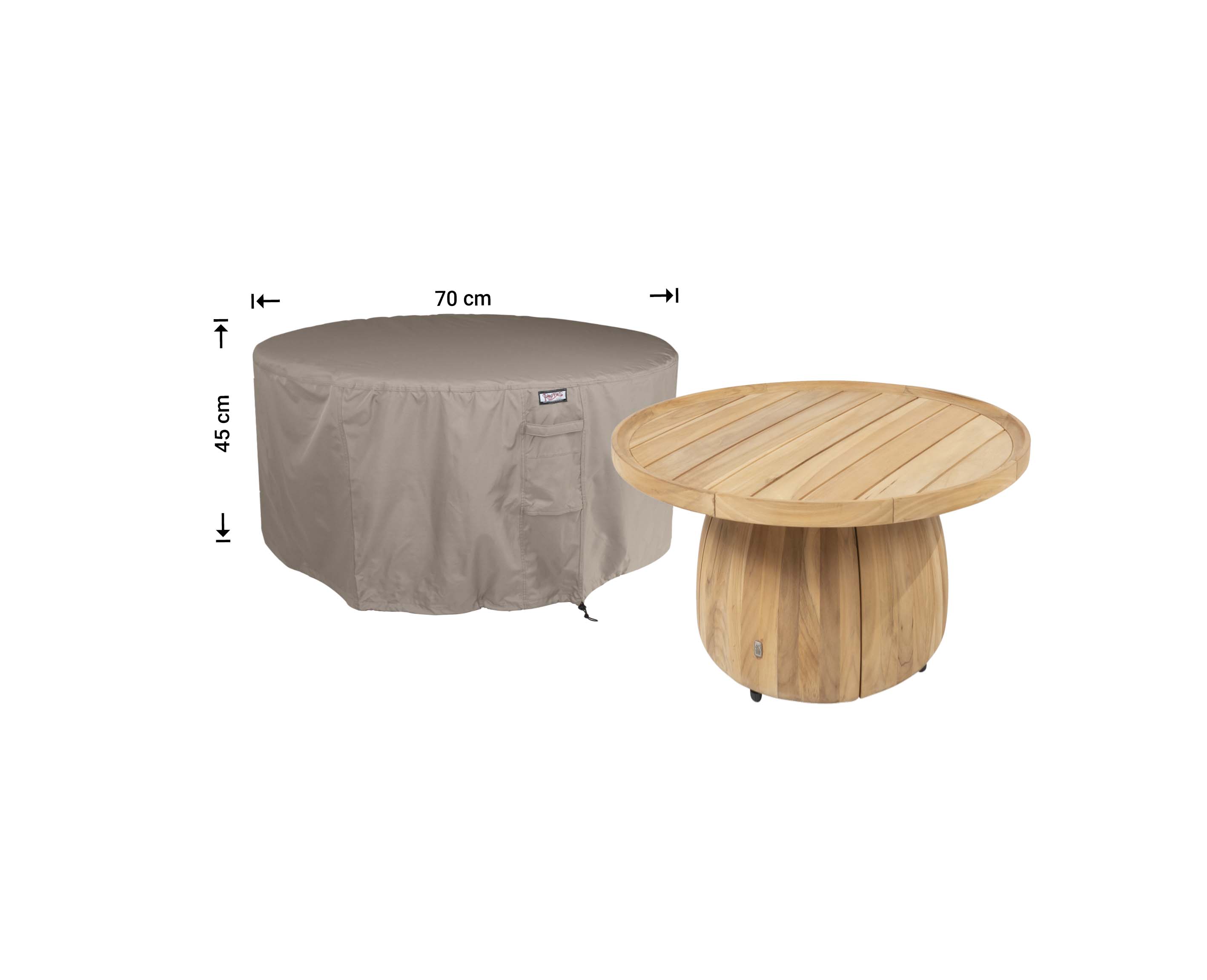Hülle Seitentisch Durchm.: 70 H: 45 cm Hülle Seitentisch Durchm.: 70 H: 45 cm