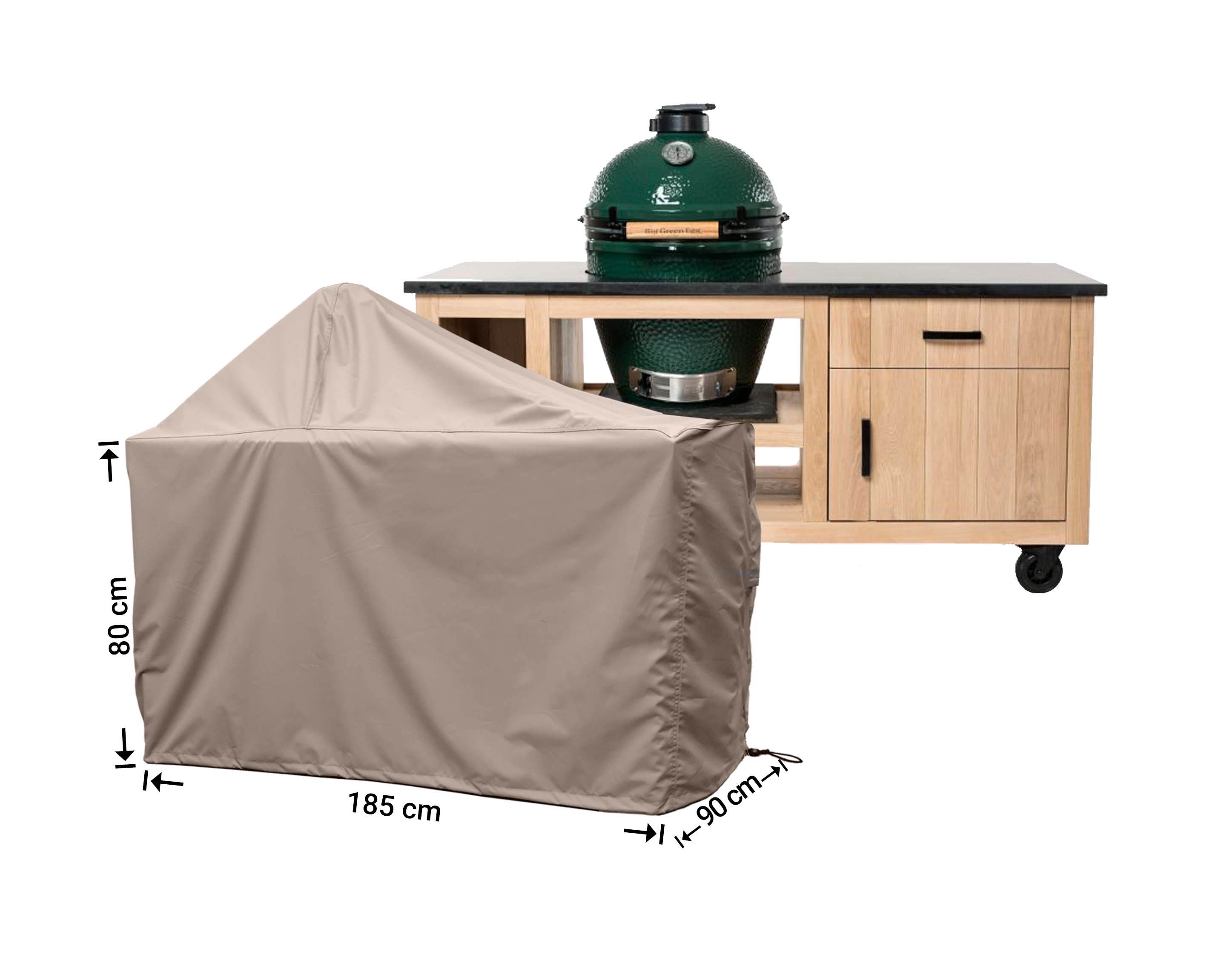 RBGE185_meubel-hoes Schutzhülle für Green Egg BBQ 185 x 90 cm