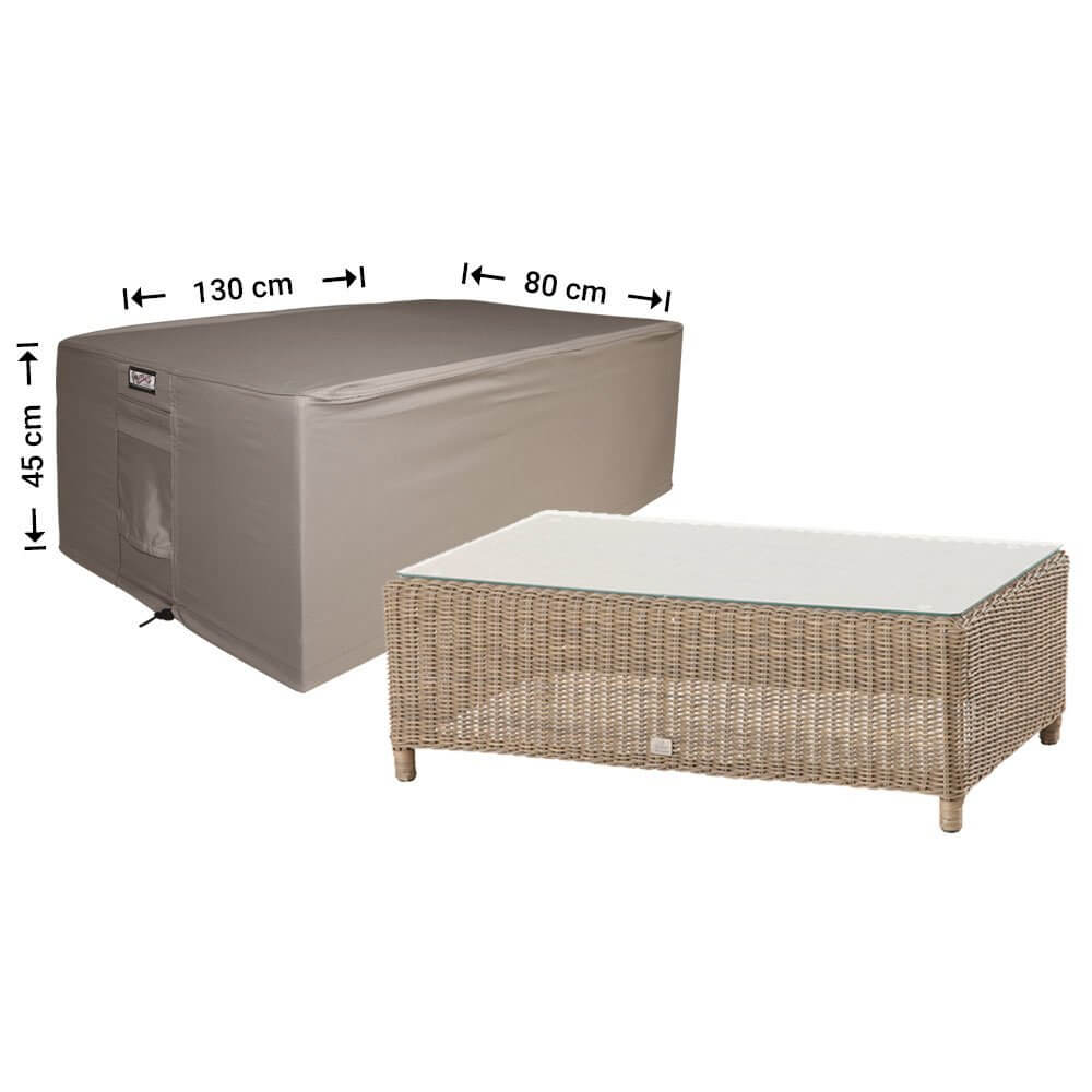 Hoes voor lounge table 130 x 80 H: 45 cm