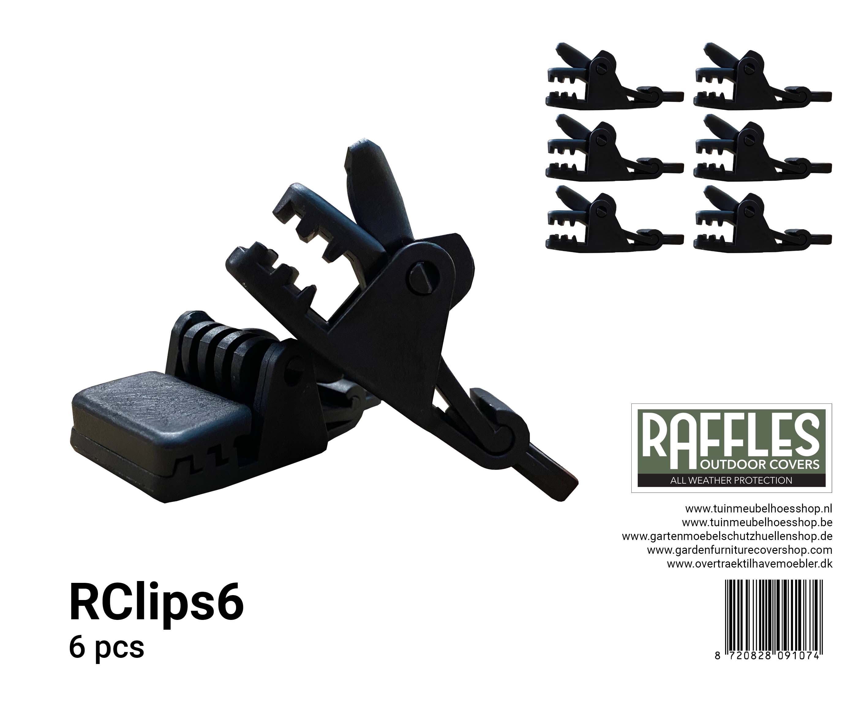 RClips6_8720828091074 Befestigungsclip für Schutzhülle 6 x