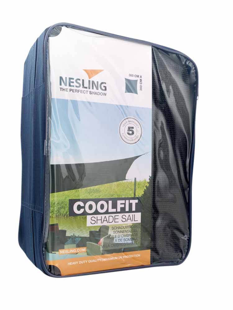 Verpakking schaduwdoek Coolfit 3,6m - zwart