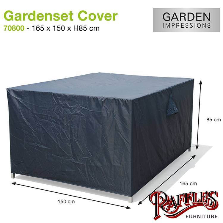 Wetterhaube Schutz für rechteckigen Tisch mit Stühle 165 x 150 H:85 cm
