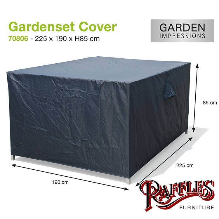 Abdeckung für rechteckige Gartengarnitur 225 x 190 H: 85 cm