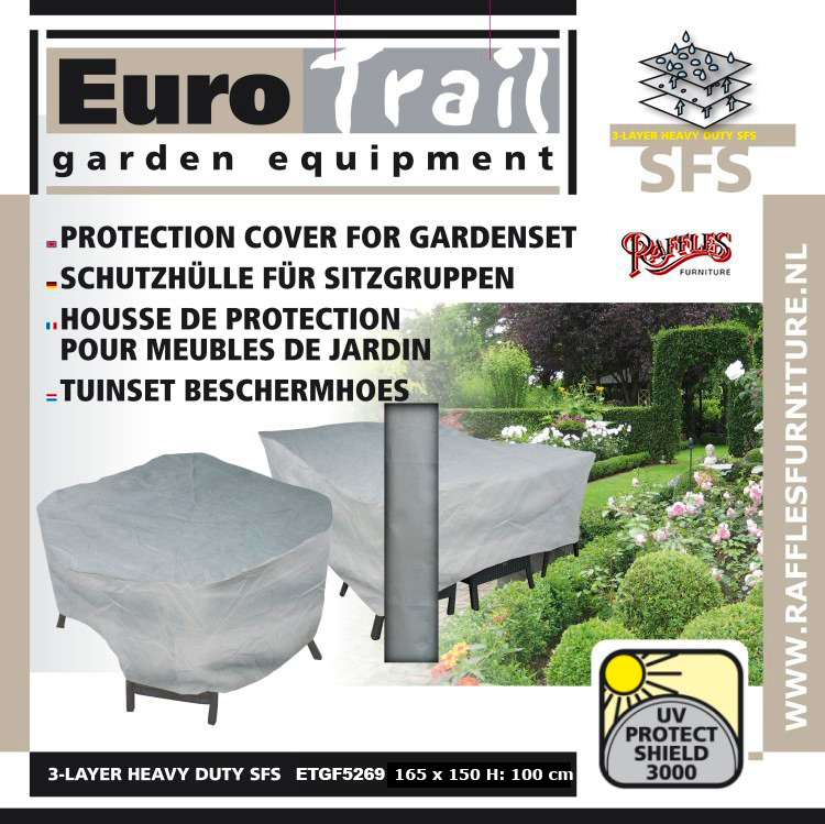 Schutzhülle für Gartenmöbel-Set 165 x 150 H: 100 cm