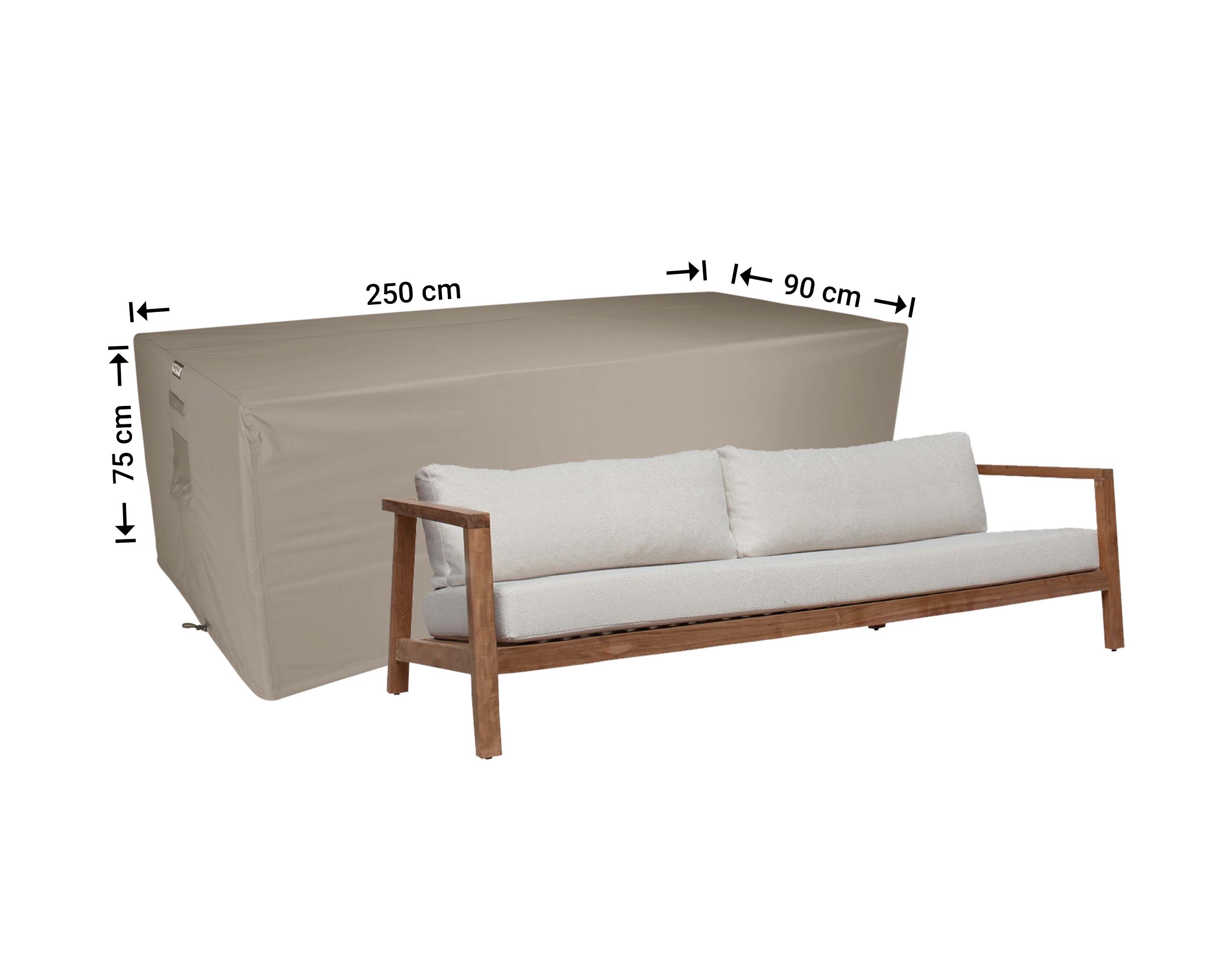 Hülle für Gartensofa 250 x 90 H: 75 cm Hülle für Gartensofa 250 x 90 H: 75 cm