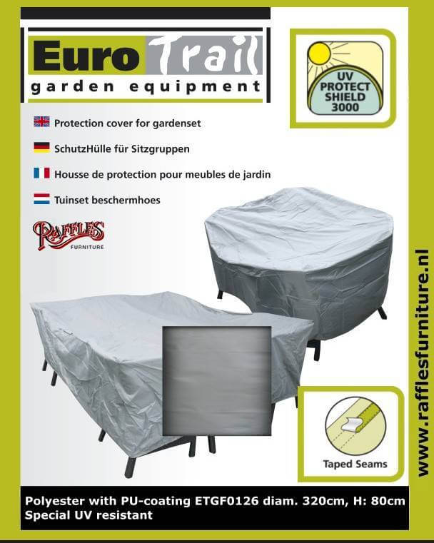 Gartenmöbel-Set Schutzhülle rund Ø: 320 cm & H: 80 cm
