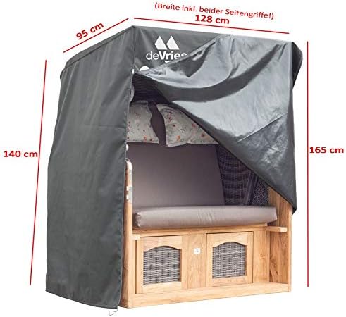 Premium Hülle L 128 x 95 H: 165 / 140 cm deVries Strandkorb