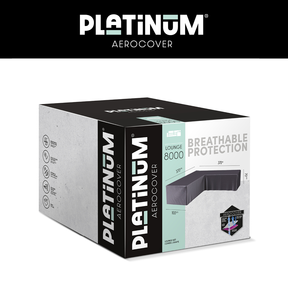Ecksofa Schutzhülle 370 x 370 cm Platinum AeroCover 8000 
