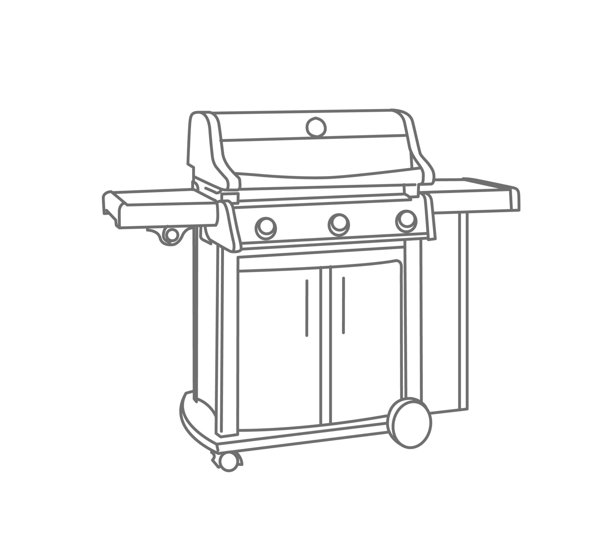 BBQ-Abdeckung 147 x 64 H: 113 cm