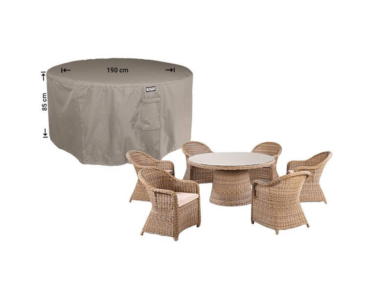 RDSR1900496OMni3c12N Ronde tuinset hoes Ø 190 H: 85 cm