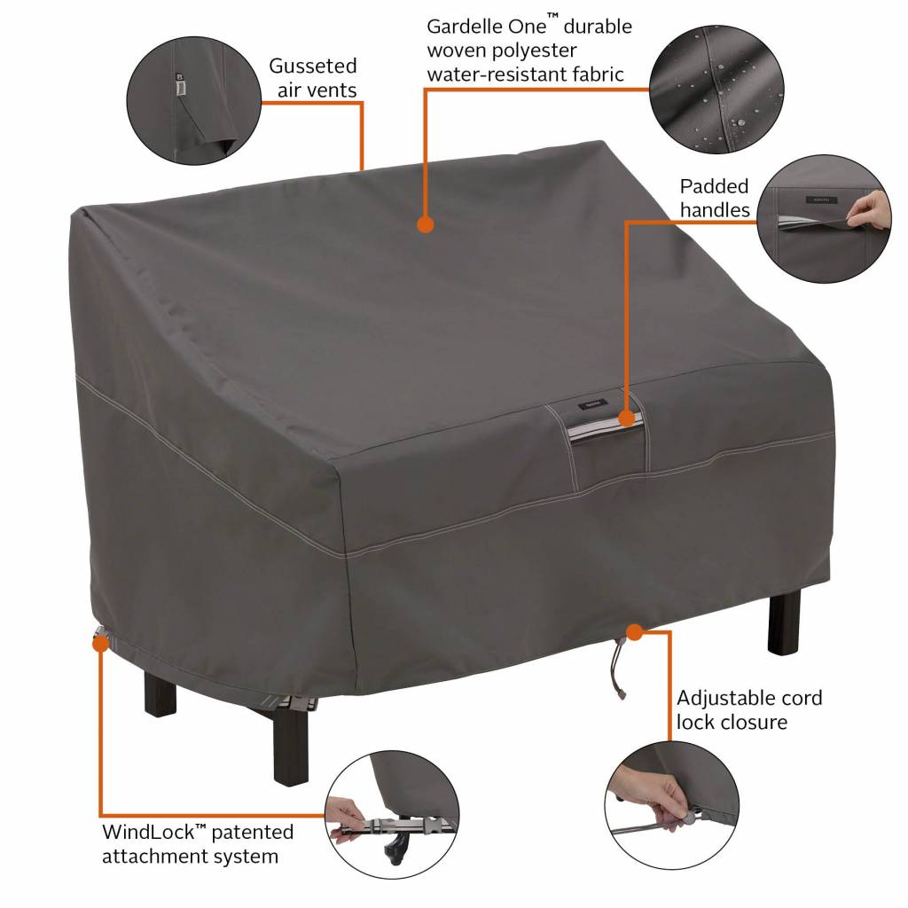 Abdeckung für Gartenbank 127 x 72 H: 76 cm