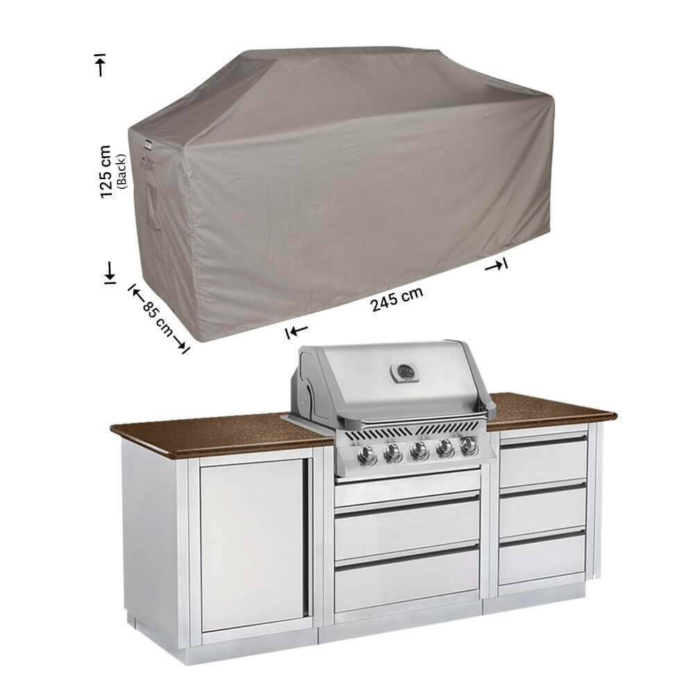 rbbq245-completeawUnnWLaUdZN7 Schutzhülle Outdoor-Küchen 245 x 85 H: 125/115 cm