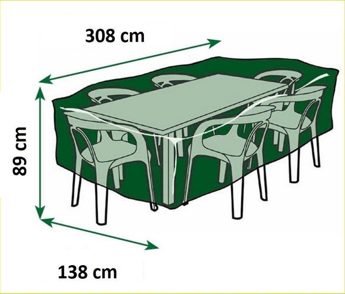 Wetterschutz für Gartenmöbel Sitzgruppe 308 x 138 H: 89 cm Wetterschutz für Gartenmöbel Sitzgruppe 308 x 138 H: 89 cm