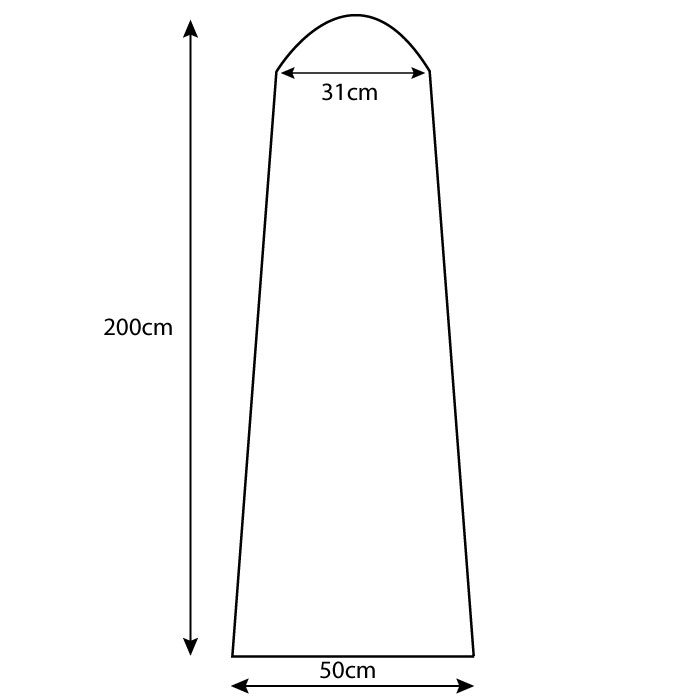 Sonnenschirmabdeckung H: 200 cm