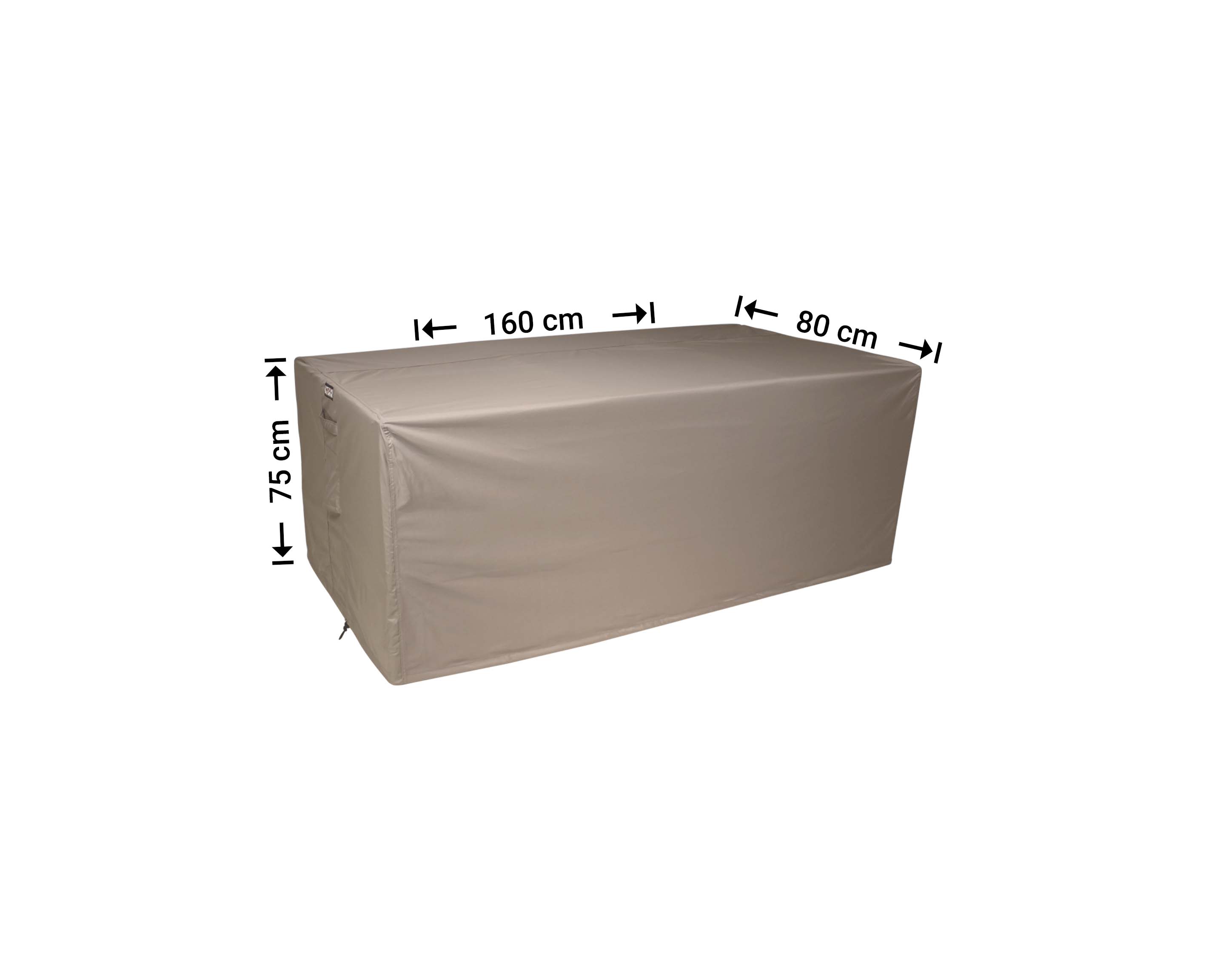 Abdeckplane für Gartentische 160 x 80 H: 75 cm