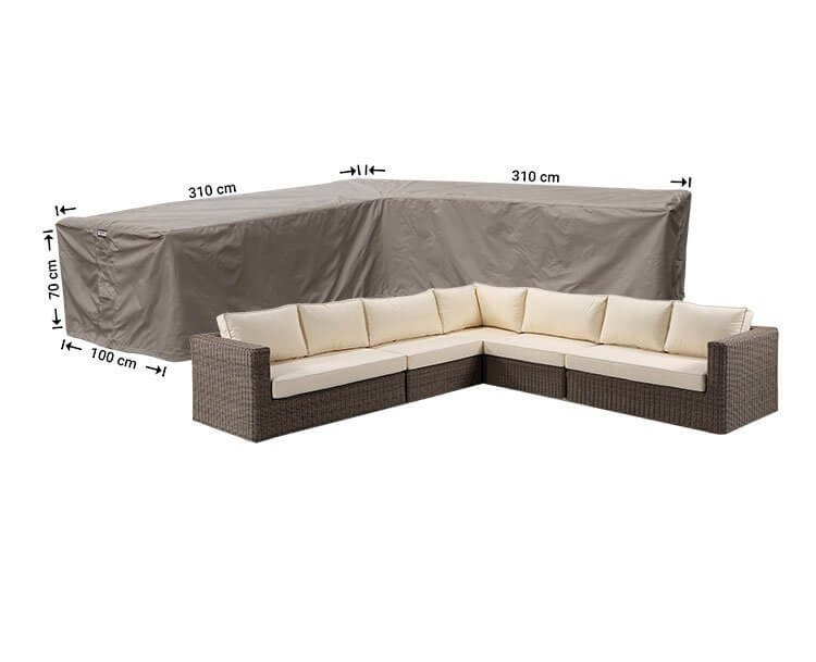 RHS310zsbfqfVFDT4OjKNqUrAVnsf6I3 Lounge hoekbank beschermhoes 310 x 310 x 100 H: 70 cm