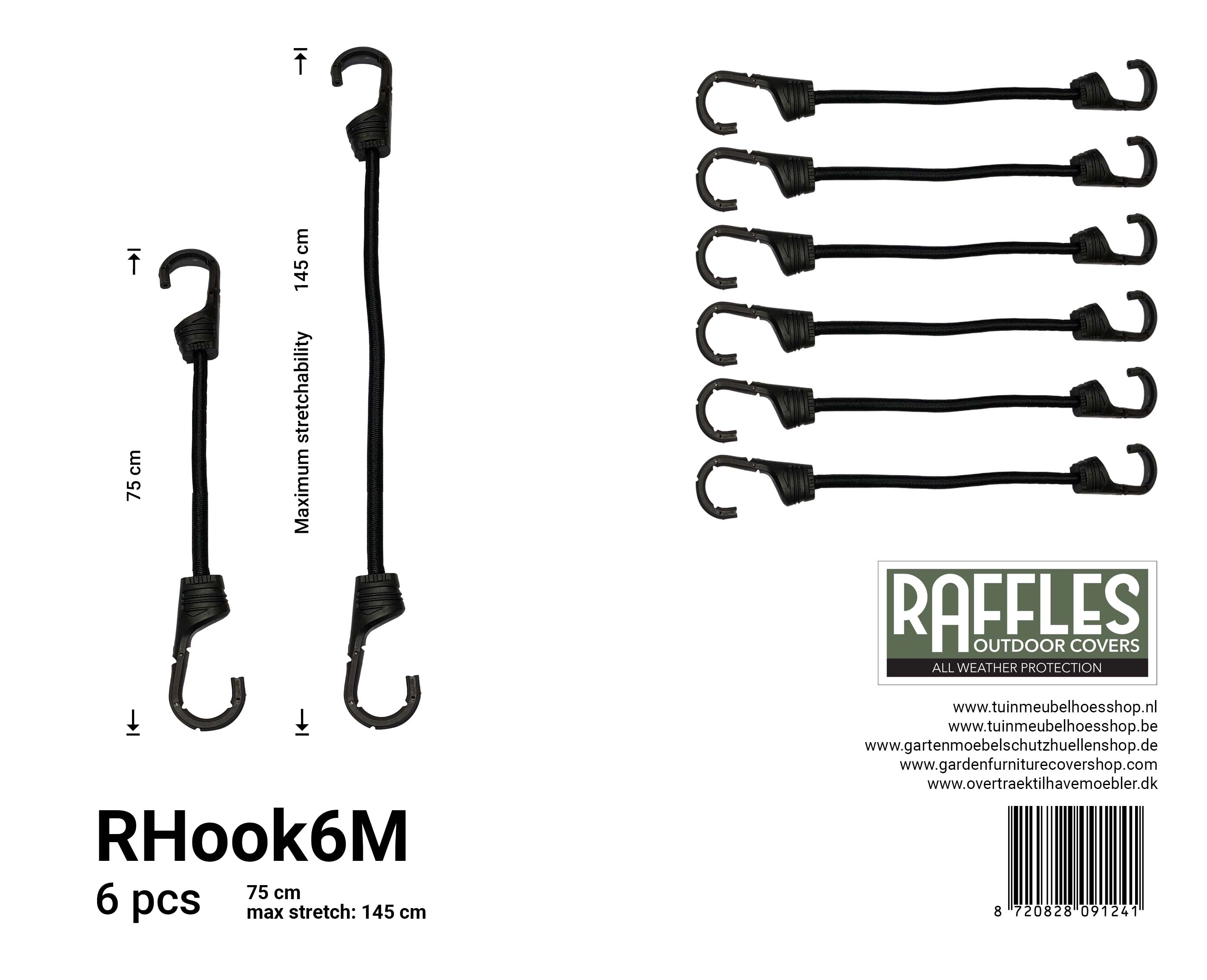 RHook6M_8720828091241 Spanngummi mit Haken 75/145 cm