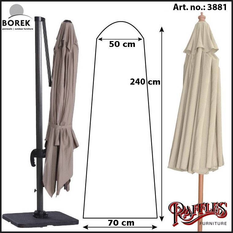 Borek parasol hoes H: 240 cm