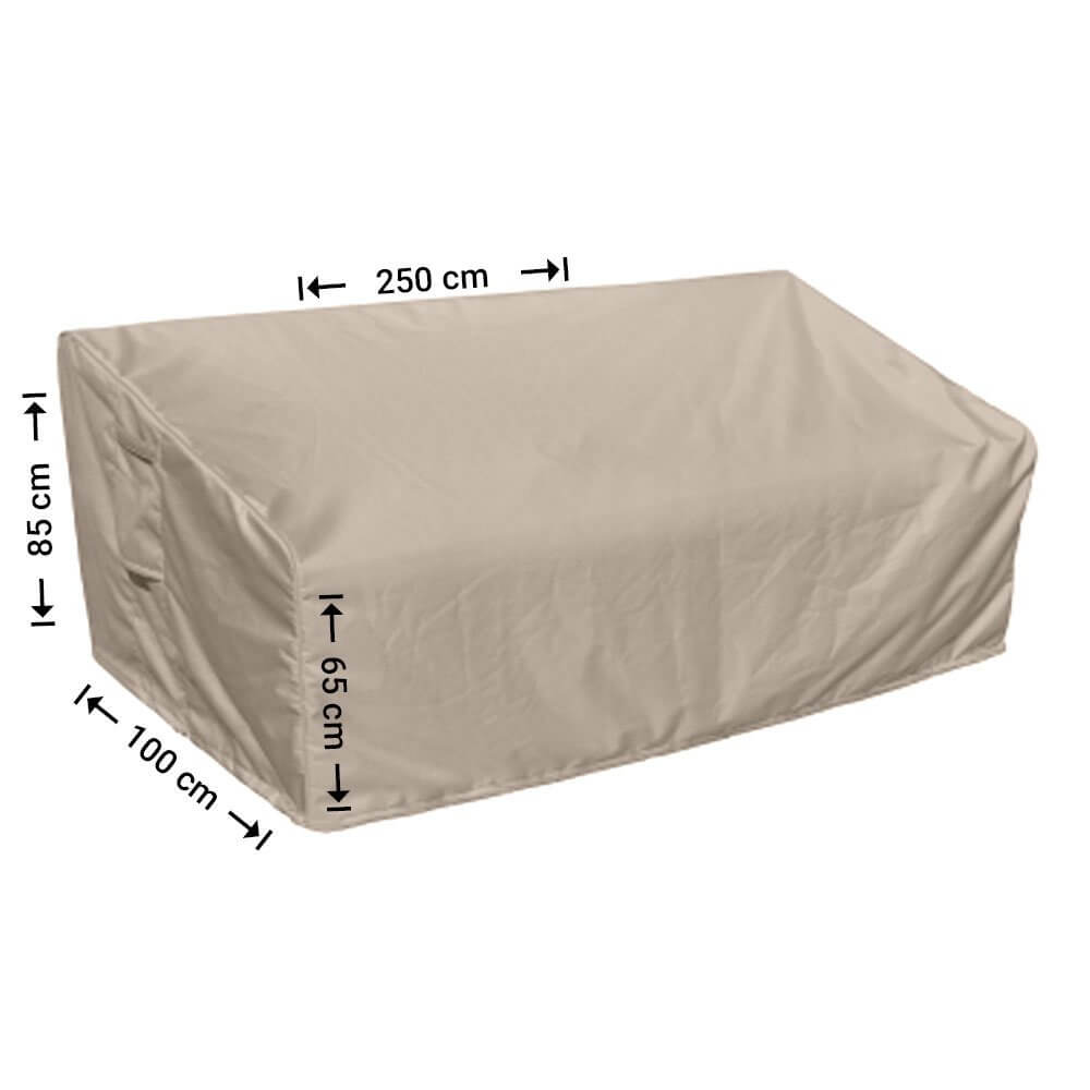 rlb250shaped9xF4qtrPpuc2NluuaPUapROrGc Beschermhoes voor loungebank met hoge rugleuning 250 x 100 H: 85/65 cm