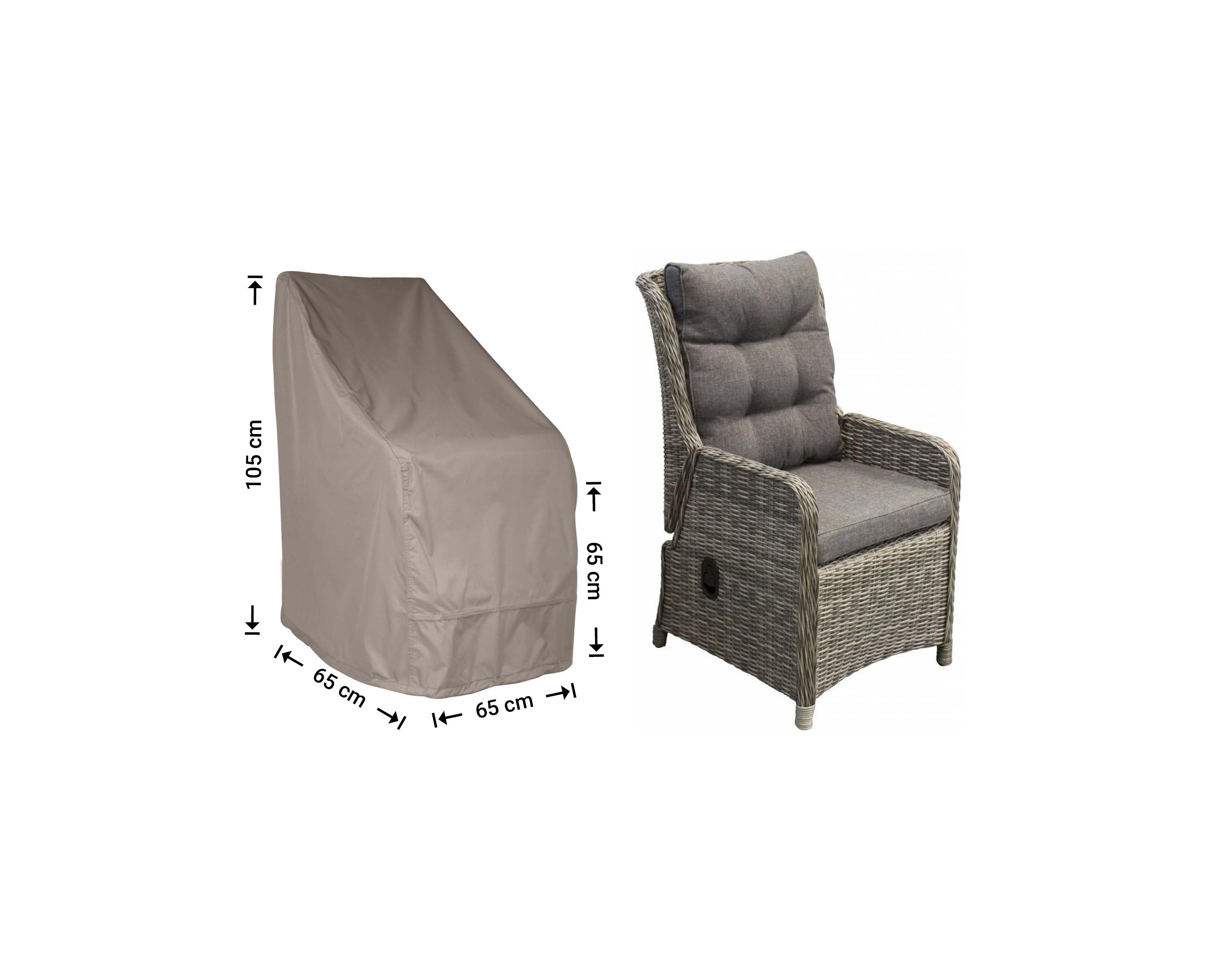 Hülle für Relaxstuhl 65 x 65 H: 105/65 cm Hülle für Relaxstuhl 65 x 65 H: 105/65 cm