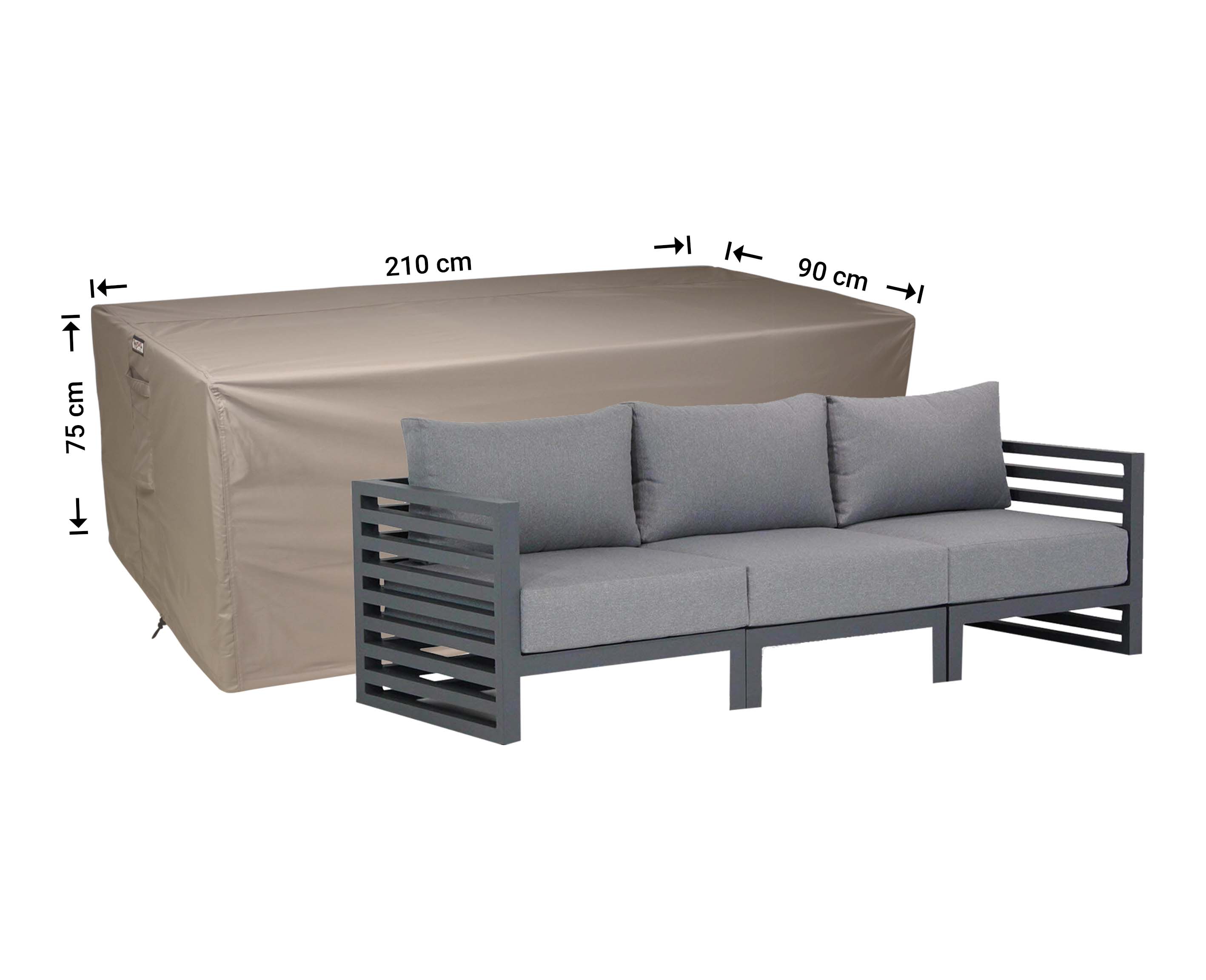 Schutzhülle Lounge Sofa 210 x 90 H: 75 cm