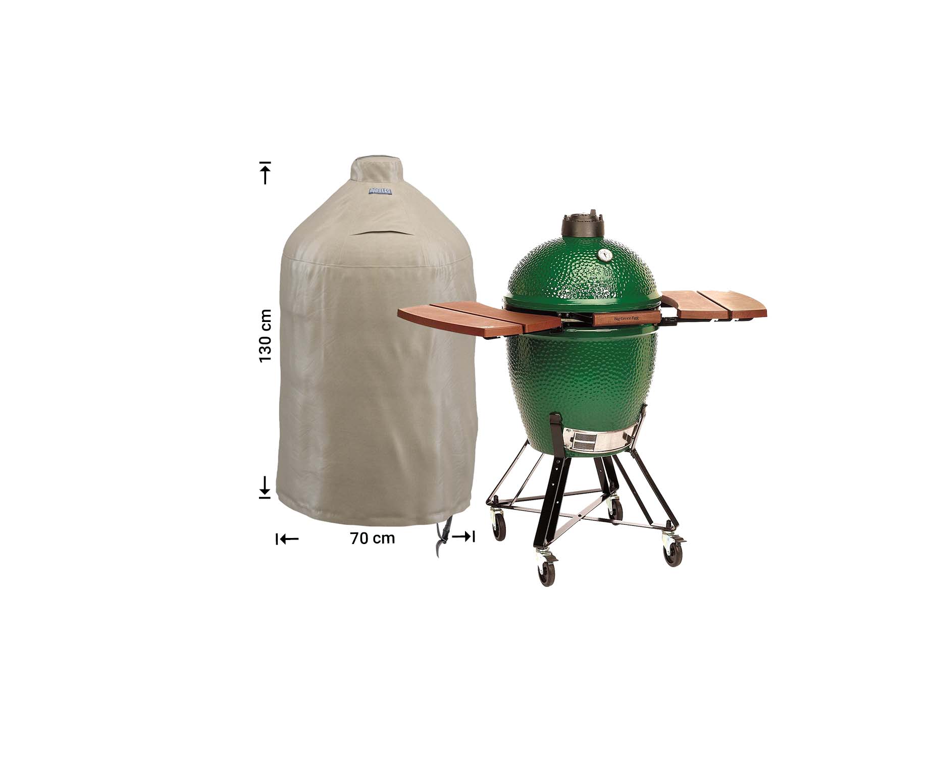 Schutzhülle Durchmesser 70 cm für Big Green Egg Large mit Räder Schutzhülle Durchmesser 70 cm für Big Green Egg Large mit Räder