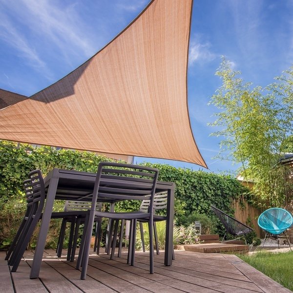 Een schaduwdoek kiezen met de beste 4 tips Schaduwdoek NC Outdoor 3,6 m - zand sfeer