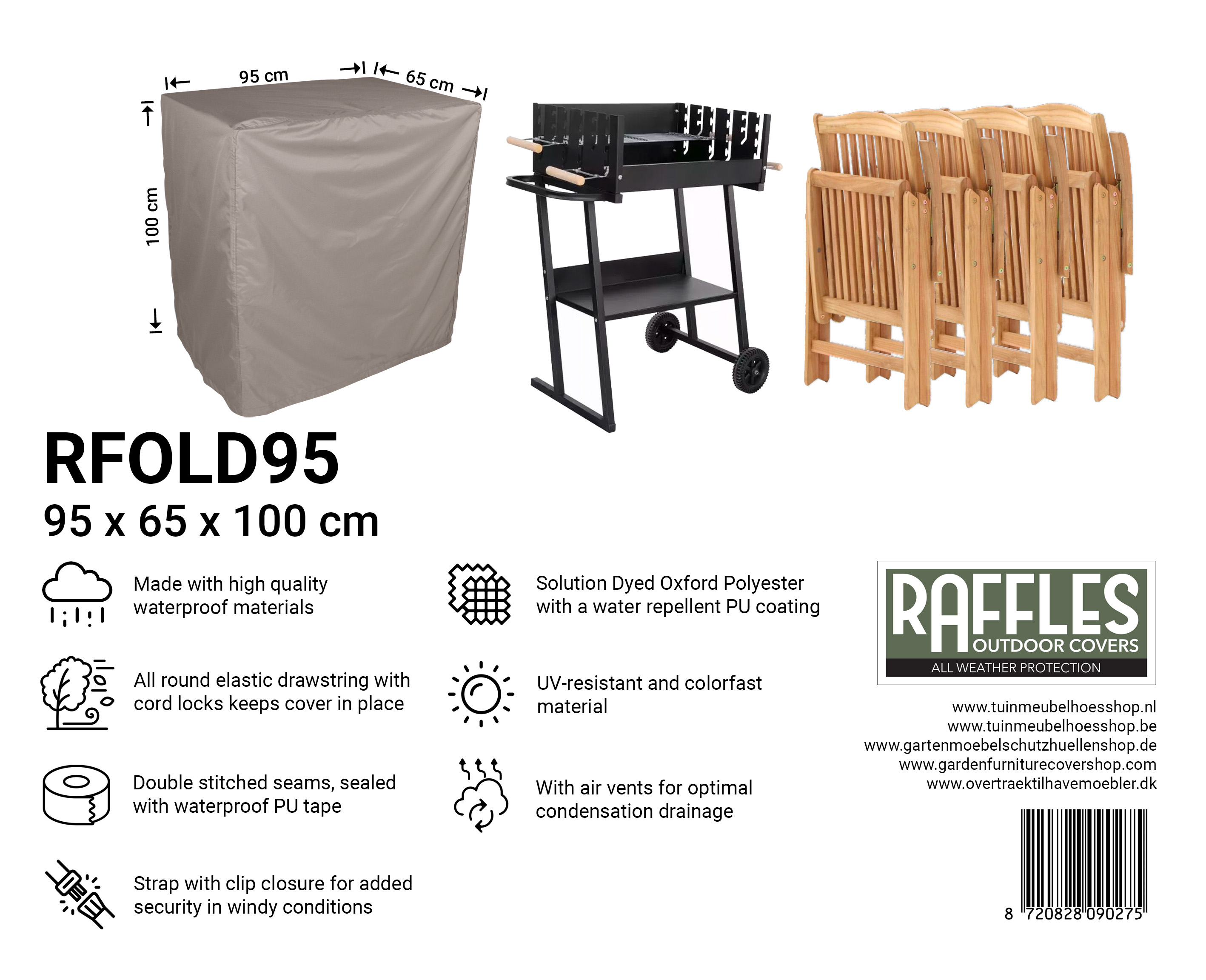 BBQ-Schutzhülle 95 x 65 H: 100 cm BBQ-Schutzhülle 95 x 65 H: 100 cm