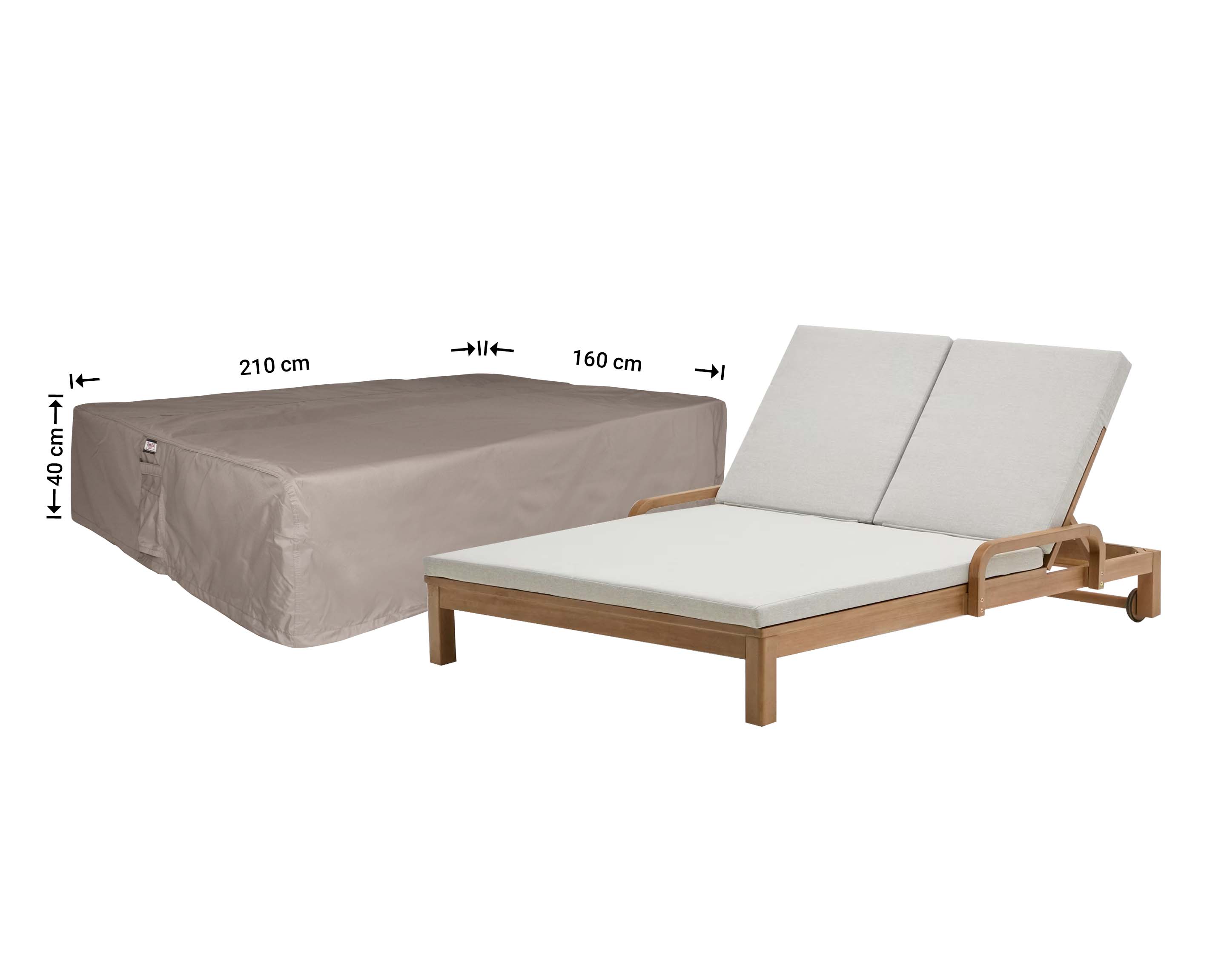 Hülle für 2-Personen-Sonnenliege 210 x 160 cm Hülle für 2-Personen-Sonnenliege 210 x 160 cm