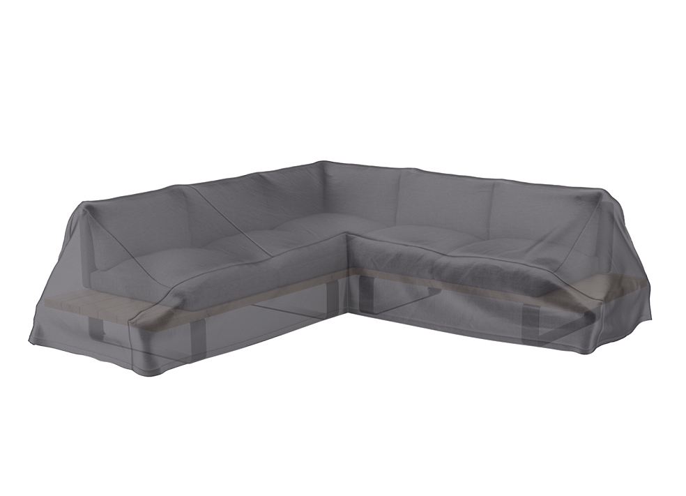 Ecksofa Abdeckung für Sofa mit Seitentischen 255 x 255 x 90 H: 30/45/70 cm