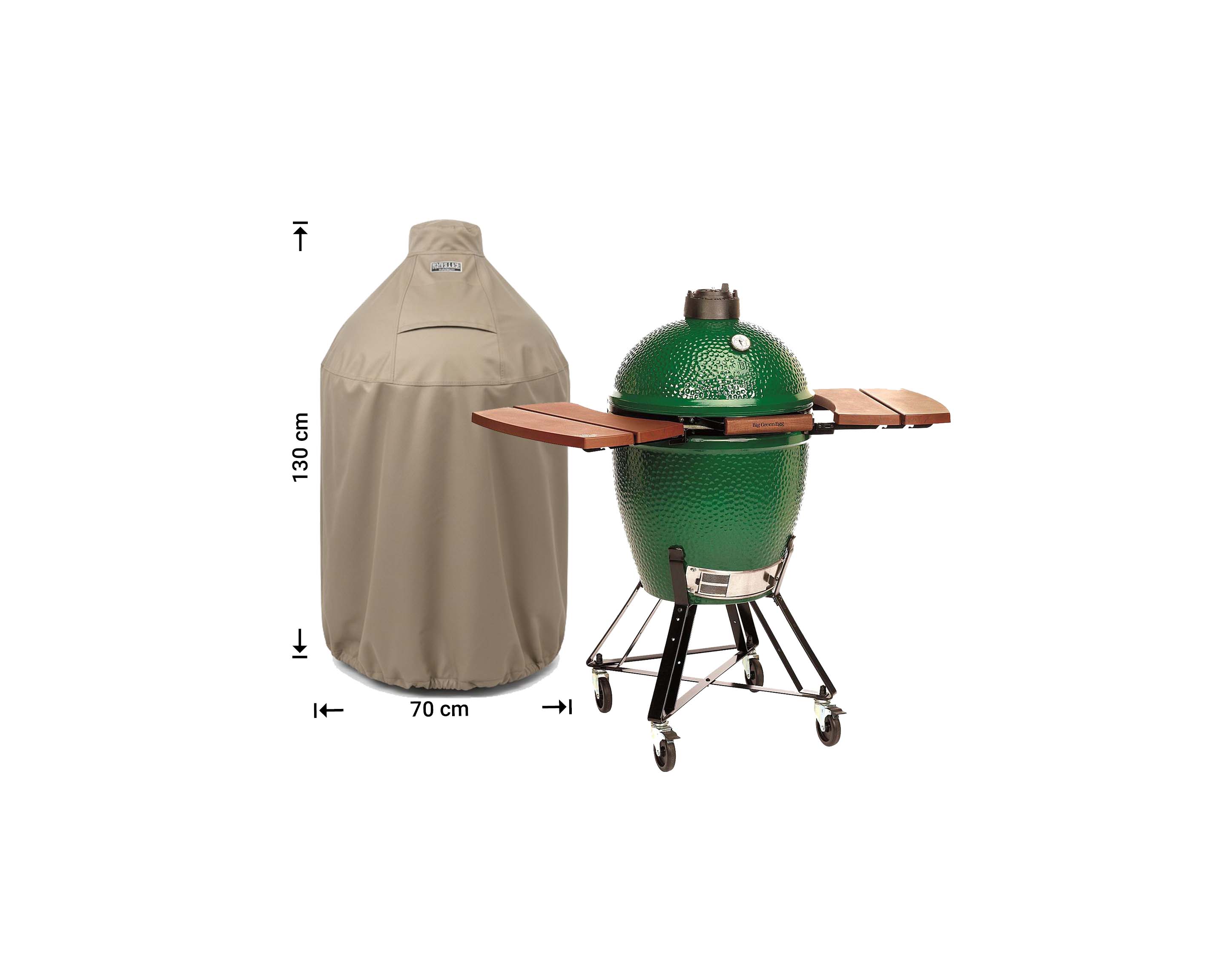 Raffles Covers runde Kamado Abdeckung für Big Green Egg & Keramikgrills