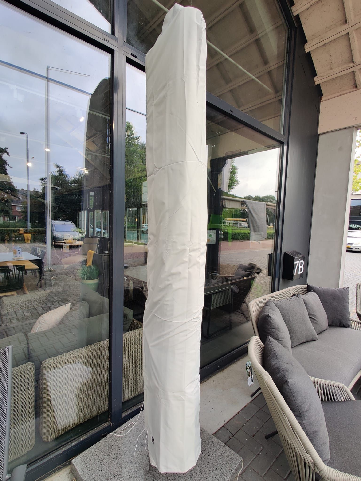 Hacienda-hoes-cover-schutzhuelle 4SO Siesta Schutzhülle für Ampelschirm mit Stab H: 255 cm