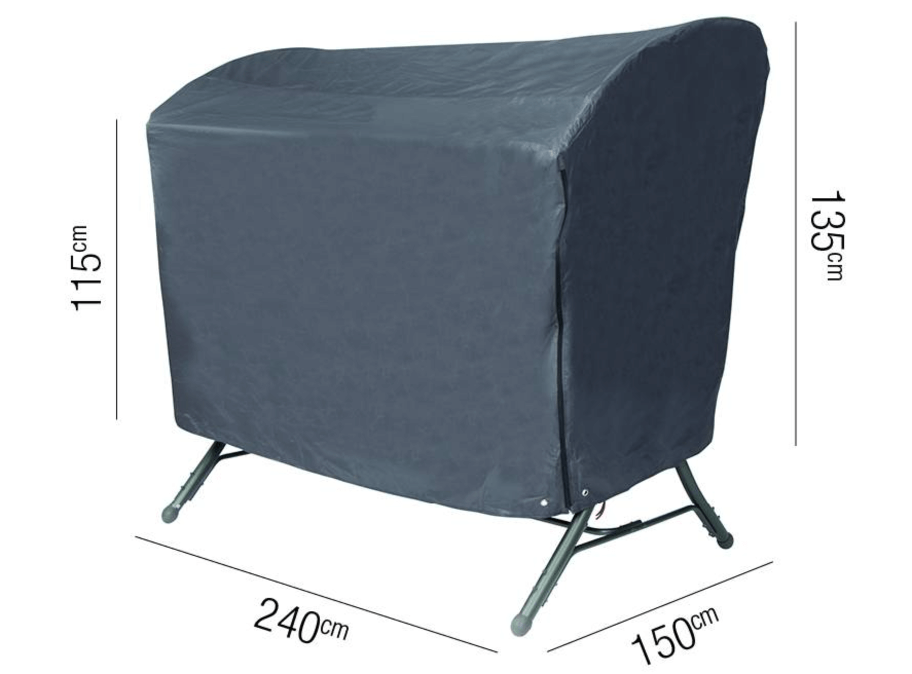 Schutzhülle für Gartenschaukel 240 x 150 H: 135/115 cm